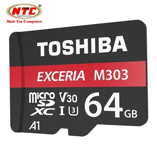 Thẻ nhớ MicroSDXC Toshiba Exceria M303 64GB UHS-I U3 4K V30 A1 R98MB/s W65MB/s (Đen)