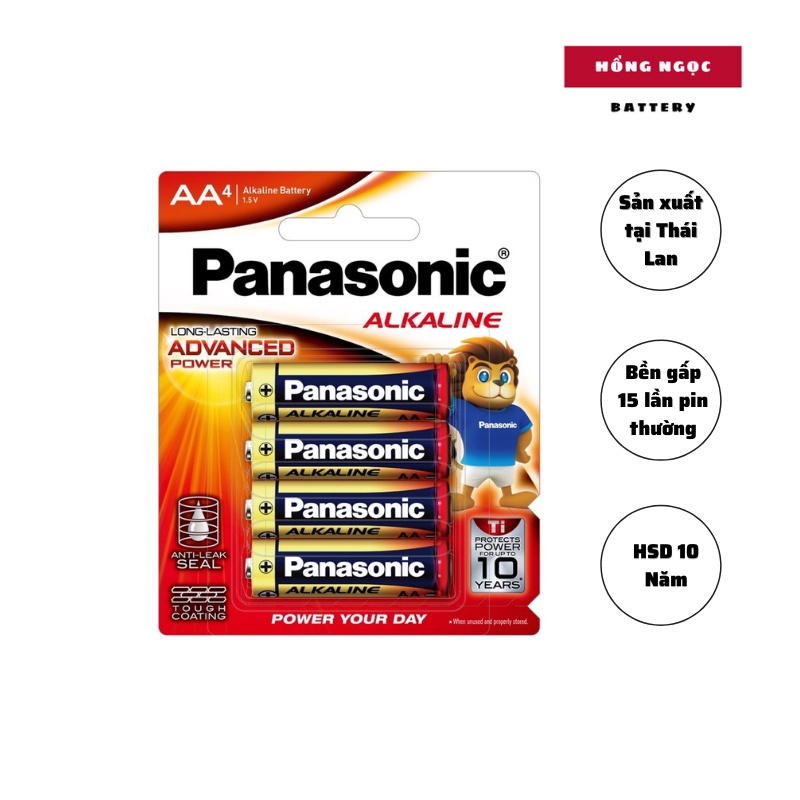 Vỉ 4 Viên Pin AA/AAA 1,5V Panasonic Alkaline Hàng Chính Hãng | Shopee ...