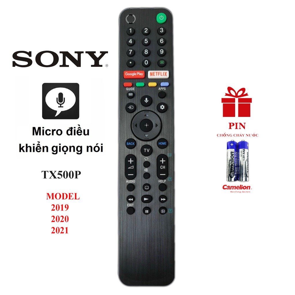 REMOTE TV SONY TX500P Chính Hãng Có Micro Giọng Nói Model 2019 ...