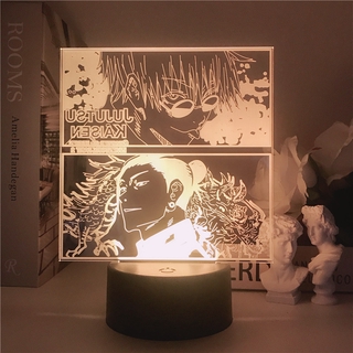 GC9 JUJUTSU KAISEN Đèn 3D Đèn Ngủ Anime USB Chiếu Sáng LED Gojo Satoru Itadori Yuji Văn Phòng DeskLight USB Remote Gi