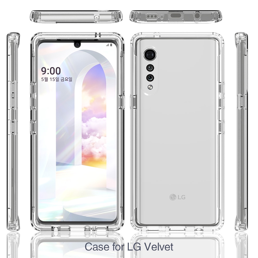 Ốp điện thoại bảo vệ hai trong một Vỏ bảo vệ LG VELVET 5G G9 Vỏ bảo vệ trong suốt Vỏ nén khí trọn gói Vỏ mềm Vỏ cứng