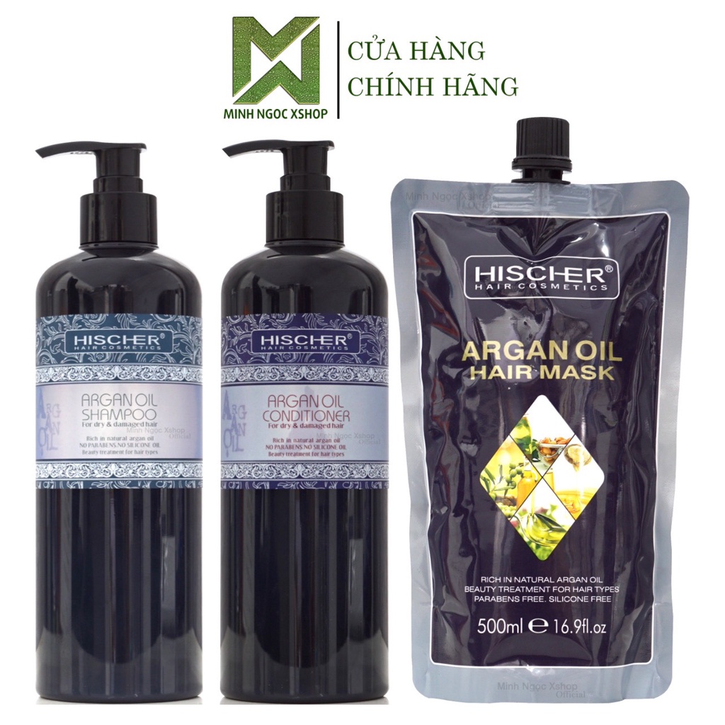 Ảnh Dầu gội xả, kem ủ phục hồi cho mọi loại tóc Hischer Argan Oil 500 - 1000ML 1