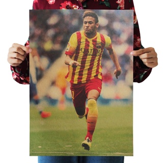 Poster hình cầu thủ bóng đá Ronaldo Messi Neymar dùng trang trí