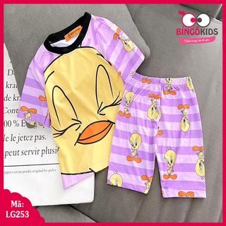 Set đồ bộ lửng bé gái thun lạnh 3D chất đẹp cho bé từ 1 đến 5 tuổi cực xinh xăn
