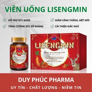 VIÊN UỐNG HỖ TRỢ SỨC KHỎE & TĂNG CƯỜNG SỨC ĐỀ KHÁNG LISENGMIN [NHÂN SÂM - LINH CHI - ĐÔNG TRÙNG HẠ THẢO]