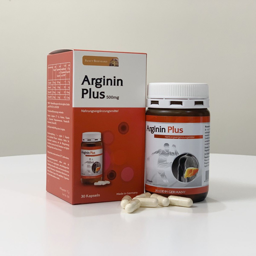 Viên uống bổ gan Arginin Plus hộp 30, 90 viên giải độc, tăng cường chức  năng gan - [Sanct Bernhard] | Shopee Việt Nam