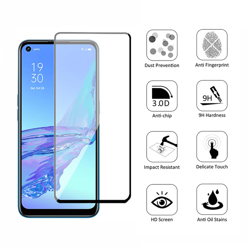 (2in1) Phim Kính Cường Lực Bảo Vệ Toàn Diện OPPO A53 Cho OPPO A5 A9 2020 A3s A7 A12e A12 A5s A31 A52 A72 A91 A92 Bảo Vệ Màn Hình Và Kính Bảo Vệ Ống Kính Máy Ảnh