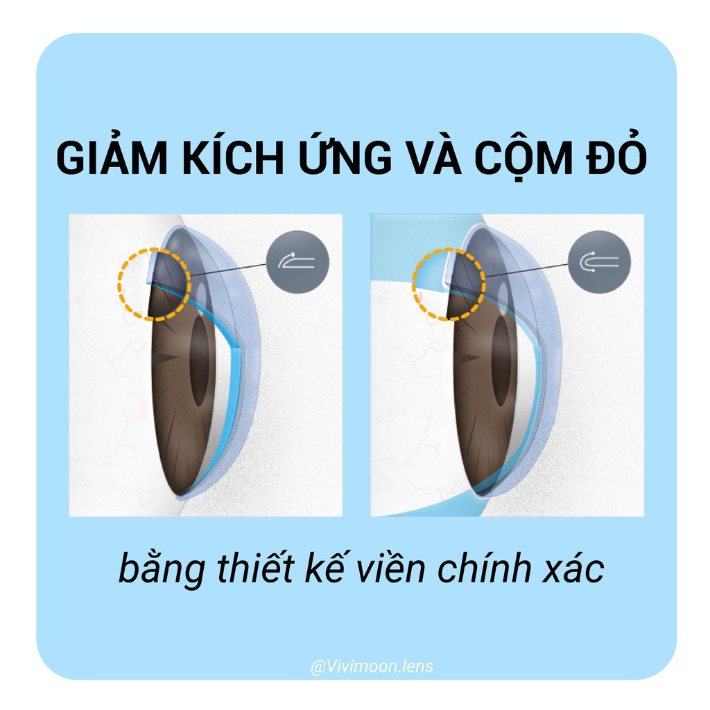 Ảnh Kính áp tròng VIVIMOON LENS trong suốt cận 3 tháng Vivimedi Oxy Plus cho mắt thở 3