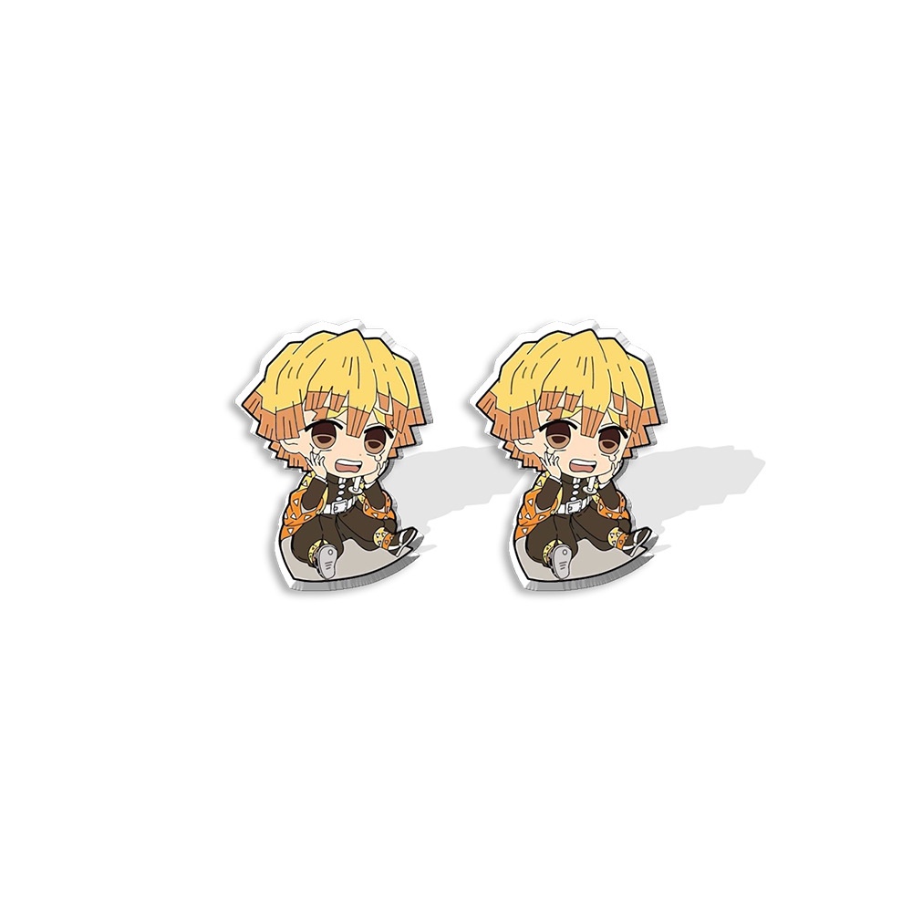 Bông tai acrylic hình Demon Slayer unisex, style hoạt hình thời trang Hàn Quốc