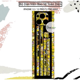 Combo 2 Tấm Dán Viền , Camera Họa Tiết Dành cho iP12prm , ip12 , 12Pro , 12mini - FukiShop