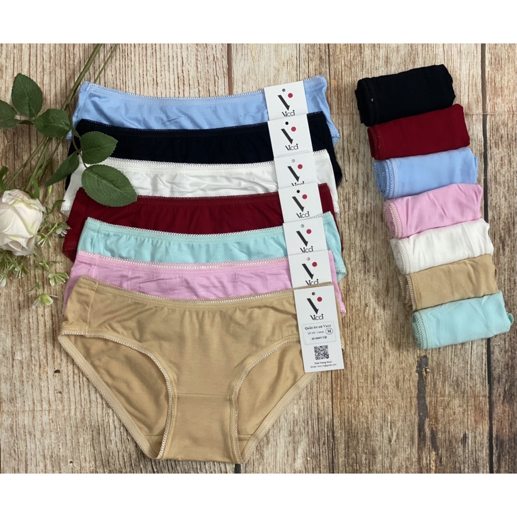 Ảnh Quần lót nữ cotton cao cấp Vicci QV.102 -105 mềm mại, êm ái, kháng khuẩn khử mùi nhiều màu 4