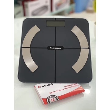Cân sức khỏe điện tử Rapido RSB02-S (Có bluetooth), Cân điện tử thông minh đo chỉ số sức khoẻ Rapido- 100% chính hãng