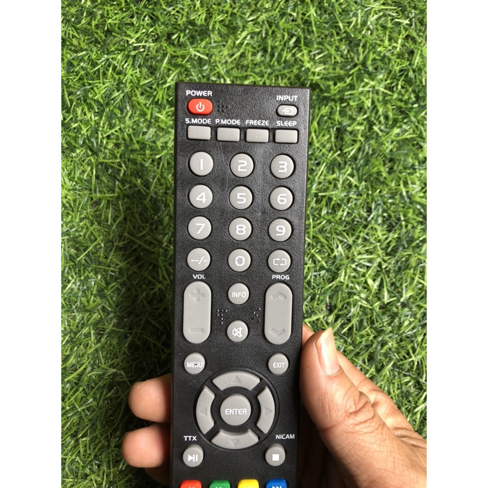 Điều khiển tivi Asanzo có nút INCAM ở mé bên tay phải dùng cho tivi LCD loại zin hãng