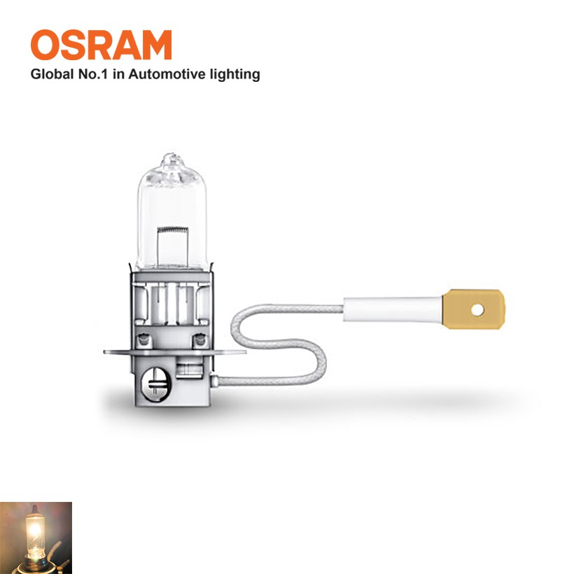 Bóng Đèn Pha/Cos Halogen OSRAM Original Dùng Cho Xe Ô Tô Xe Hơi Chân H3 12V 55W 64151 (Hộp giấy) - 3200K 1450LM