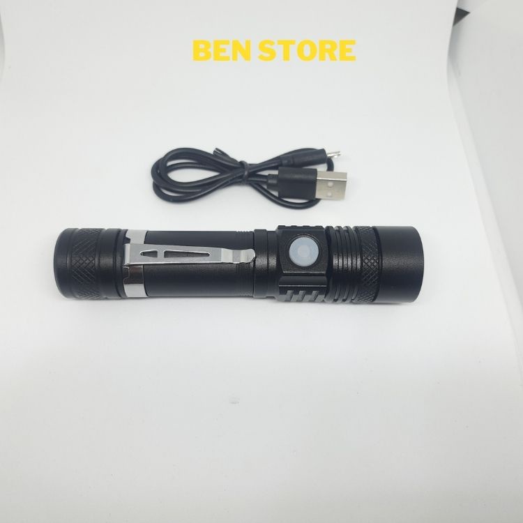 Đèn pin siêu sáng T6 cầm tay sử dụng pin sạc 18650 sạc USB micro ...