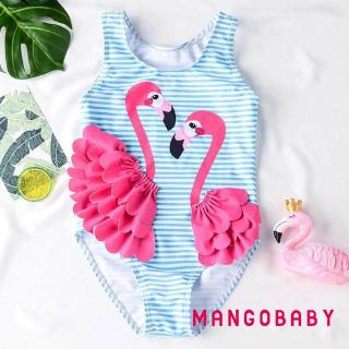♬Mg♪-Flamingo Kid Baby Girl One Piece Bikini Đồ bơi Bộ đồ tắm Đồ bơi đi biển