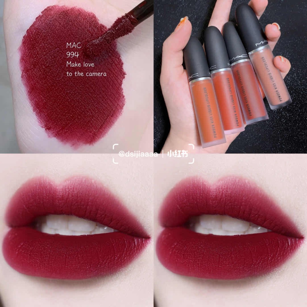 MAC Soft Mist Lip Gloss Matte Spring Lipstick Nữ Lip Gloss Mingtong 977 # / 982 # / 973 # / 974 # / 975 #