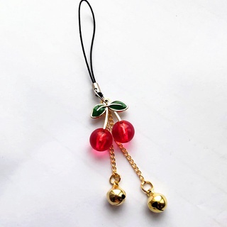 Dây Móc Điện Thoại Mặt Hình Trái Cherry Dễ Thương Phong Cách Đồng Quê Thích Hợp Làm Quà Tặng Cho Bạn Gái / Bạn Bè