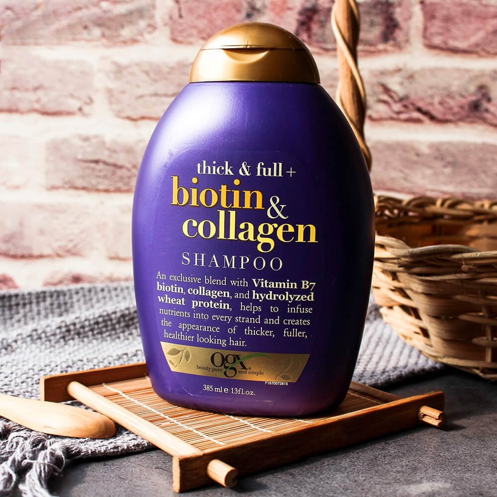 Ảnh Dầu Gội Dưỡng Tóc Dày Và Suôn Mượt OGX Thick and Full Biotin Collagen Shampoo 385ml 1