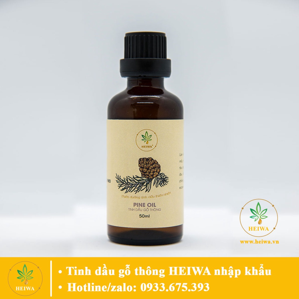 Mô tả Tinh dầu Gỗ thông HEIWA nhập khẩu Ấn Độ có giấy kiểm định, dung tích 50ml - 1