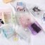 DARON Card Organizer Trường Văn Phòng Phẩm Mini Notebook Trang Sổ Tay Trong Suốt Lấp Lánh 3 Lỗ Chất Kết Dính Kẹp