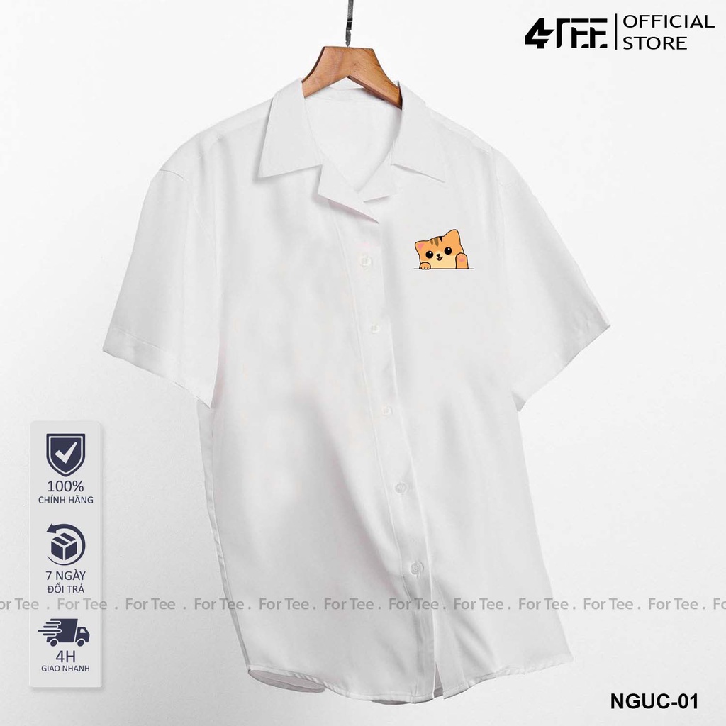 Áo sơ mi Basic Unisex form rộng , cổ vest - NGUC 01