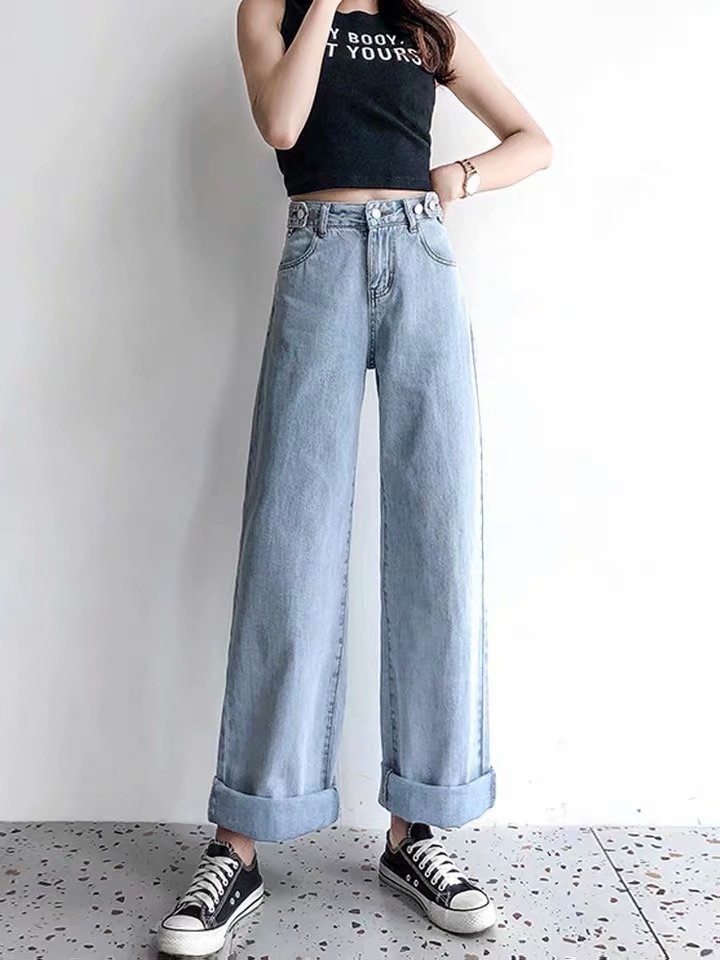 Ảnh Daduhey Quần Jeans Dài Lưng Cao Thời Trang Hàn Quốc Cá Tính Cho Nữ 4