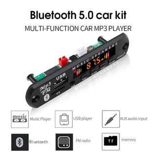 Bộ giải mã tín hiệu Bluetooth 5.0 không dây 12V MP3 WMA USB TF FM AUX cho hệ thống vô tuyến ô tô