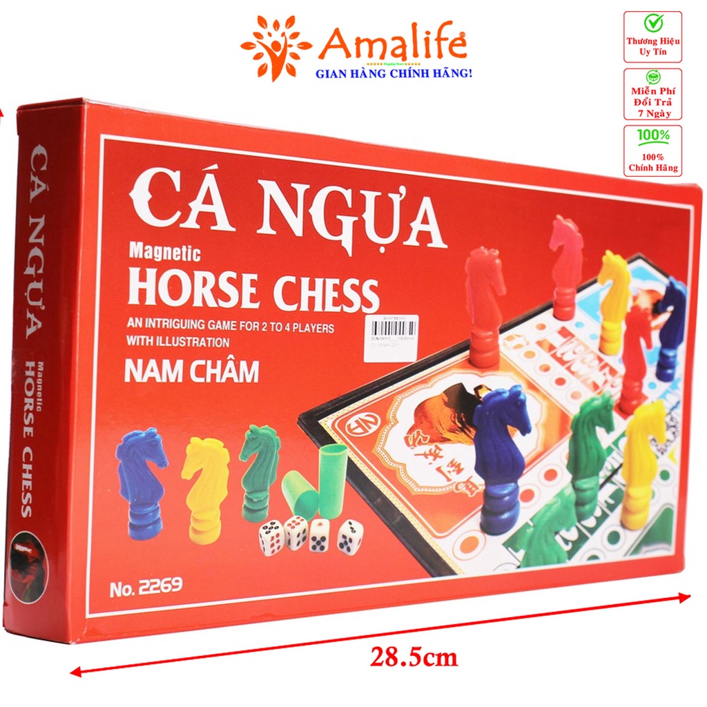 Ảnh Bộ Cờ Cá Ngựa Nam Châm Chính Hãng An Toàn Vui Nhộn Cho Bé Amalife 1