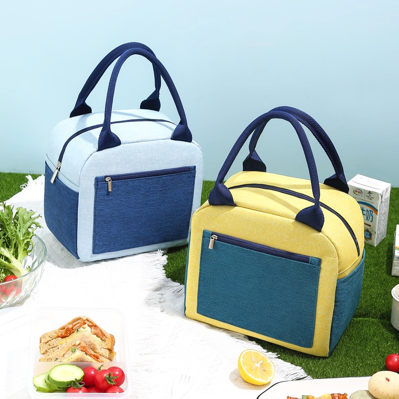 Túi đựng đồ ăn trưa Colorblock cách nhiệt, chống thấm, giữ lạnh