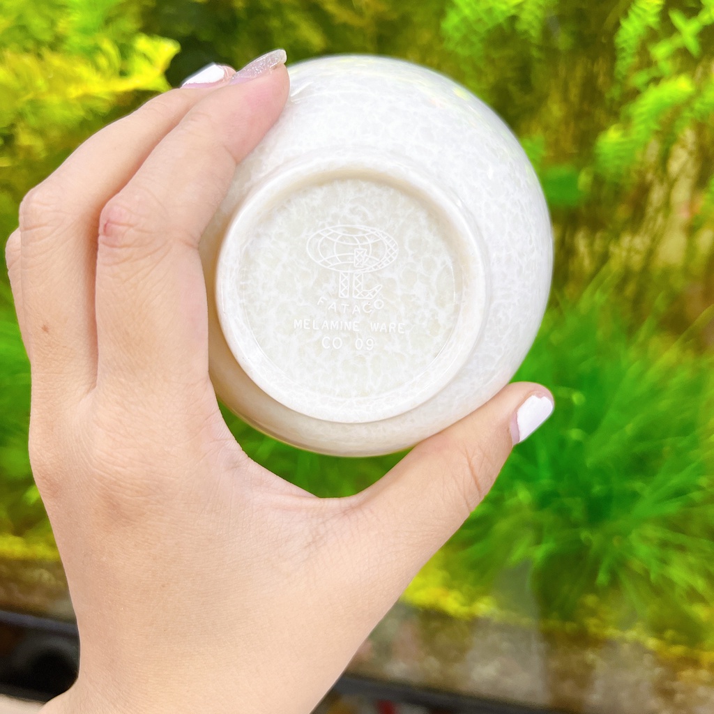 Chén nhỏ nhựa Melamine (CO09)  Vân Đá Trắng -size Ø9 x 5 cm  Chén chè nhỏ