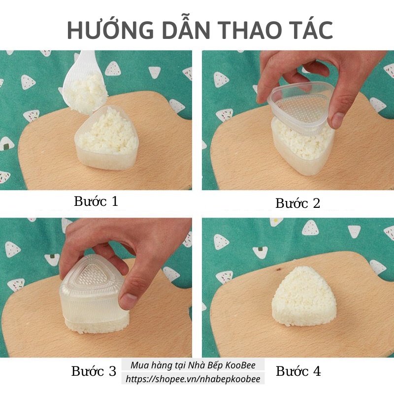Bộ 07 Khuôn Làm Cơm Nắm Bento Nhiều Hình Dễ Thương – Tạo Hình Sushi Onigiri Nhật Bản Cho Bé Tập Ăn Dặm | AD08