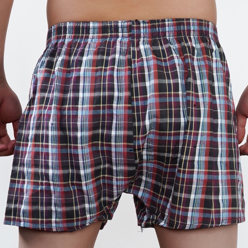 Ảnh Quần lót boxer ECMLN chất liệu cotton sọc ca rô cổ điển thoải mái thoáng mát dành cho nam 2