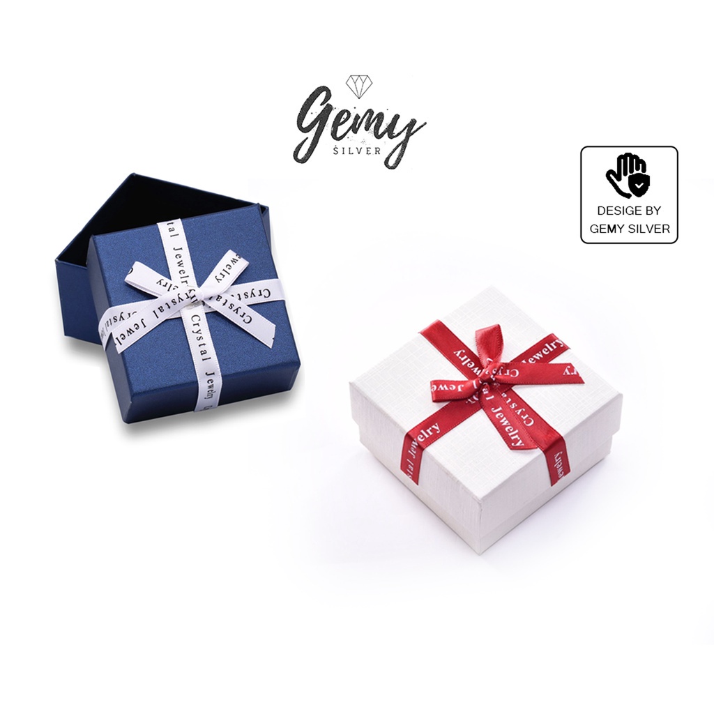 Hộp đựng quà thắt nơ, hộp đựng trang sức, túi đựng quà sang trọng, lịch sự | GEMY SILVER H1