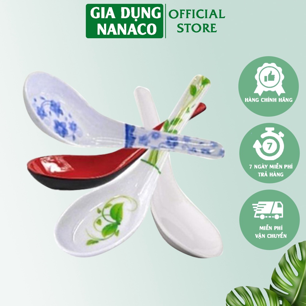Muỗng nhựa melamine ANPER ăn canh 14 và 21 cm nhật hàn dùng cho gia đình và nhà hàng sang trọng