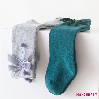 Mg-tuddlers Vớ cao đến đầu gối thoáng khí, mùa thu bé gái phong cách ngọt ngào nơ nhung sang trọng Trang trí bóng giữa bắp chân dài tất