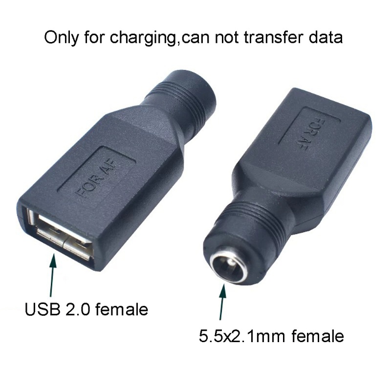 YOI USB 2 0 A Nữ đến 5 5x2 1mm Nữ Kết Nối Thùng Cắm Bộ Chuyển Đổi Nguồn Cho Nhỏ hoặc USB Sạc Bền Đẹp
