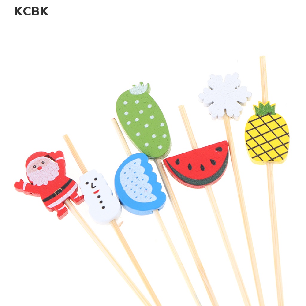 Que xiên bằng tre cắm trang trí tiệc tùng đồ uống 12 cm