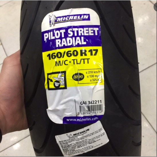 Lốp Michelin 160/60 ZR 17 TL Pilot Street Radial (160/55-17 Lốp không ...
