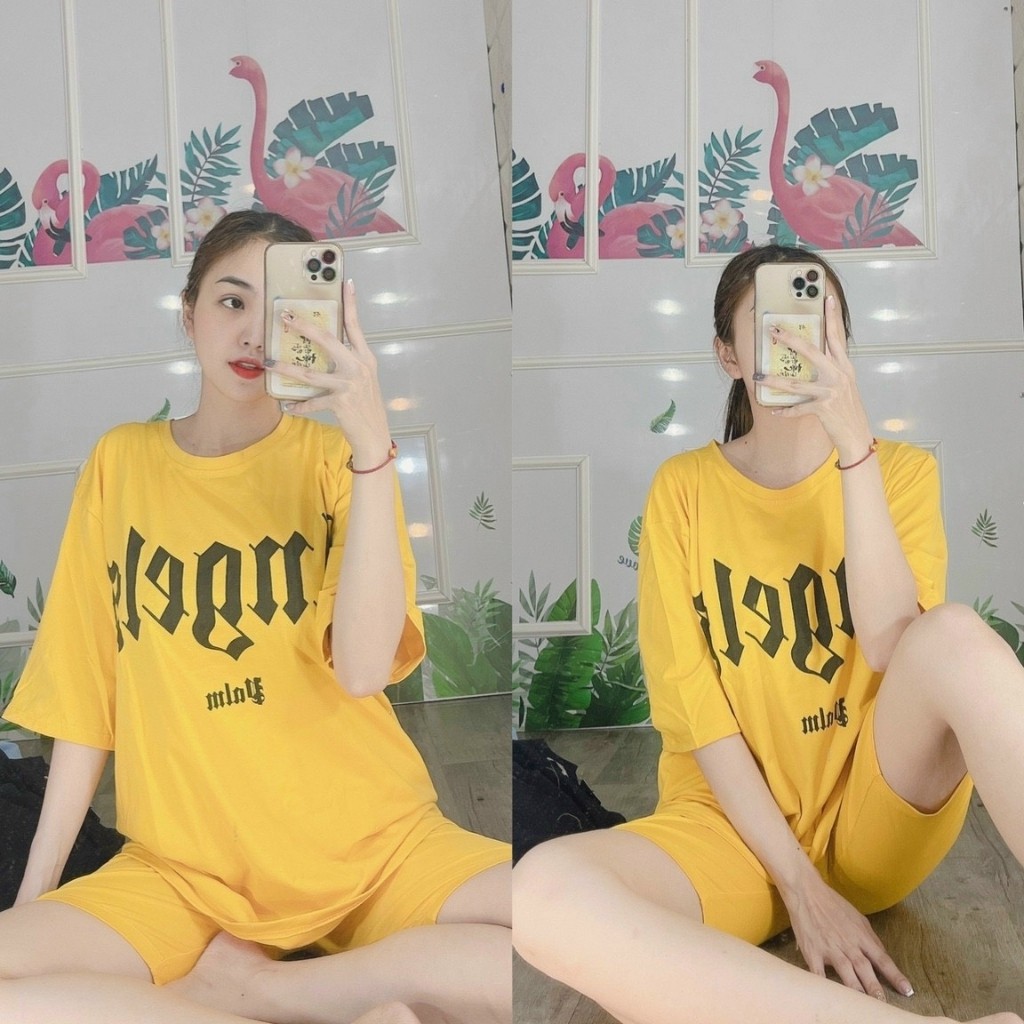 Đồ Bộ Nữ Lửng Ngố Bigsize ESHOP Thun Cotton Co Giãn Mặc Nhà Dễ Thương - Đồ Thể Thao Trung Niên AD09
