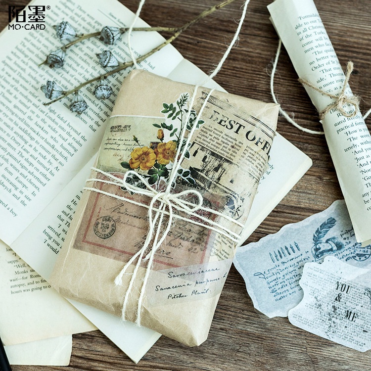 Sticker vintage dán sổ cute set 60 miếng dán HD84-K54 DIY Crafts, Scrapbook, Journal, Diary, Planner, Wal Seal Ect.