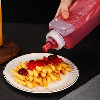 Chai Nước Sốt Bóp 800 / 1000ML - Hộp Đựng Gia Vị Miệng Lớn - Nước Sốt Salad Gia Vị Nhà Bếp Chai Dầu Ô Liu