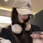 THEGIRL8B Chữ Một Mũ Bóng Chày Cotton Hip Hop Thêu Nam Nữ Phong Cách Hàn Quốc Mũ