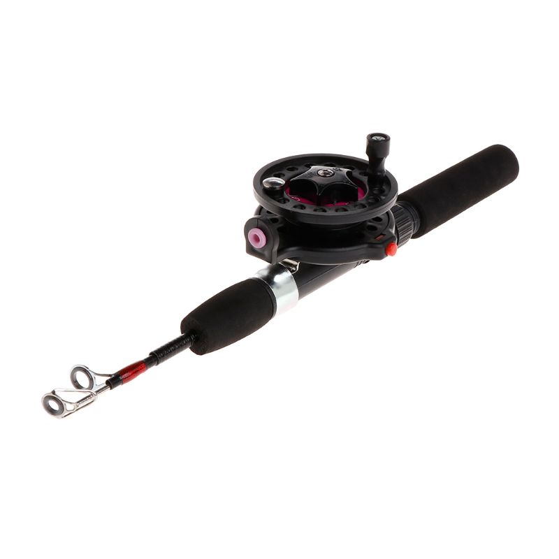 1 Set Fishing Rod With Fishing Reel Ultra Short Portable Mini Winter Outdoor Ice