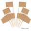 100 Miếng Cờ Tăm Trống Nhãn Mini Có Que Đánh Dấu Phô Mai Chọn Cho Bánh Cupcake Toppers Trái Cây Appe