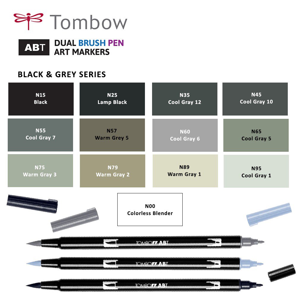 Tombow Dual Brush-Pen N57 Warm Grey 5 - MICA Store