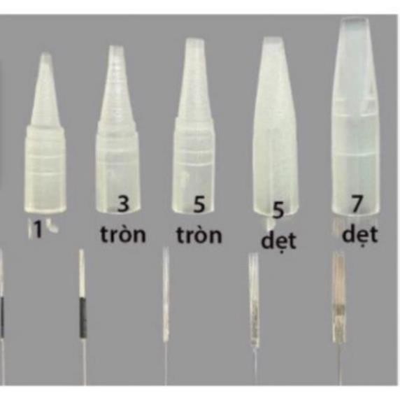 Ngòi phổ thông 1 | 3 tròn | dẹt (100 chiếc) _dụng cụ phun xăm DCPX Uyen Nguyen