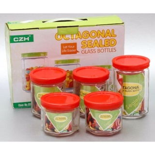 Bộ Gia Vị Thuỷ Tinh 5 Món 8512 Cam Homeware