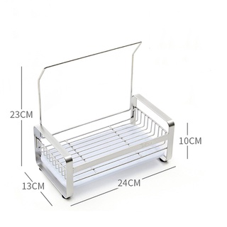 [SIZE TO] Kệ đựng đồ rửa chén bát có thanh treo khăn Inox SUS 304 cao cấp, không rỉ sét