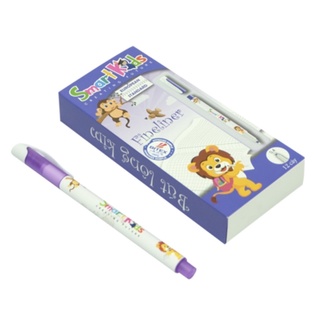 Bút lông kim SMARTKIDS mực tím SKFLT1002PP, Dành cho học sinh cấp 1. Mực viết chất lượng cao, mau khô (3 cây)